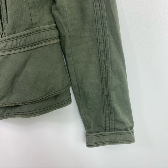 Anthropologie Elevenses military jacket olive green 10 - Picture 5 of 10